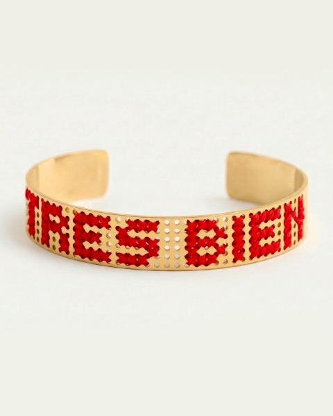 bracciale tres bien rosso