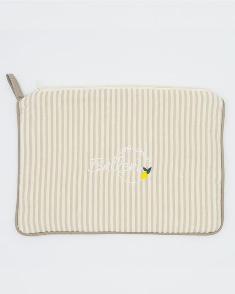 Pochette Baia - cotone - righe beige2 1