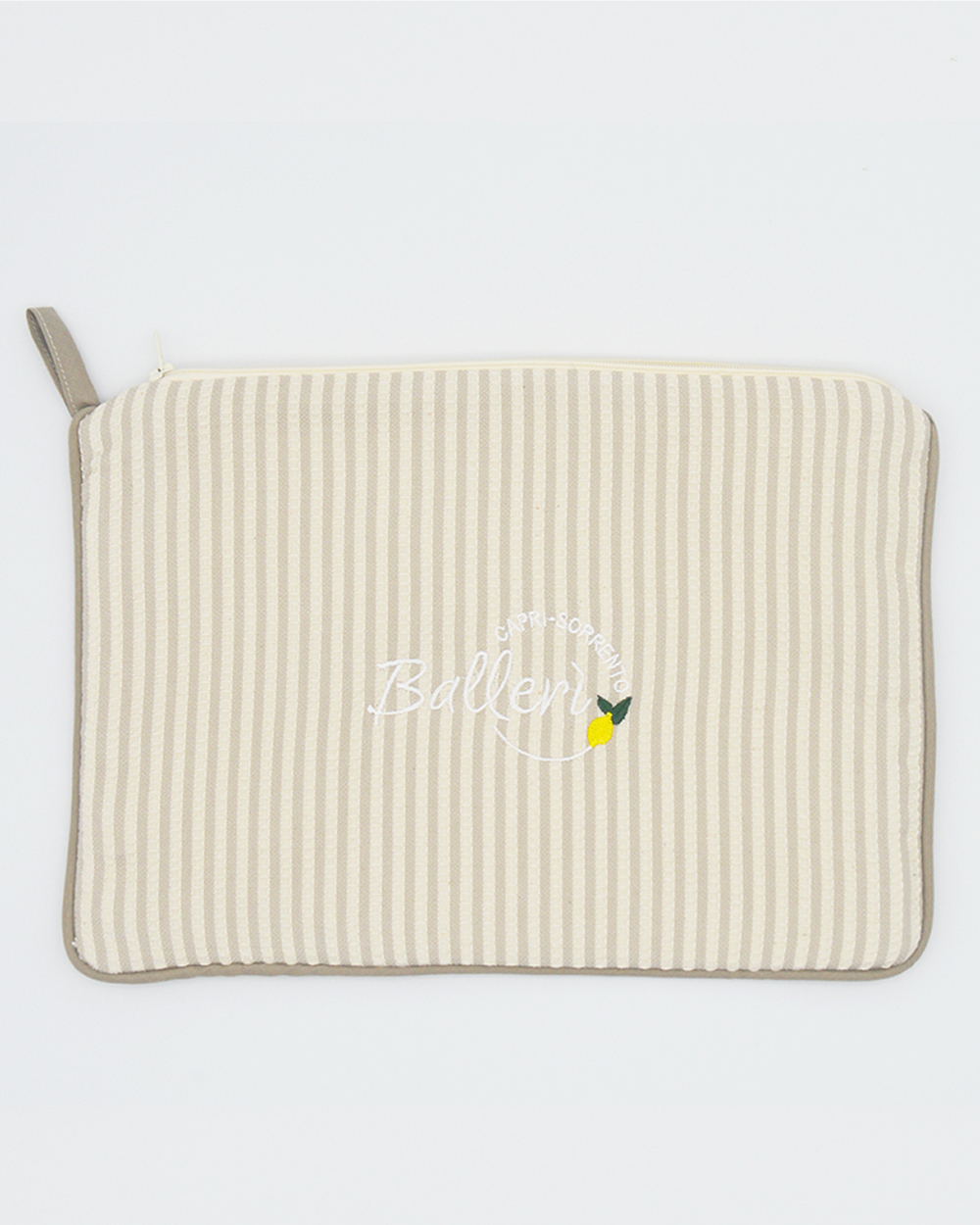 Pochette Baia - cotone - righe beige2 1