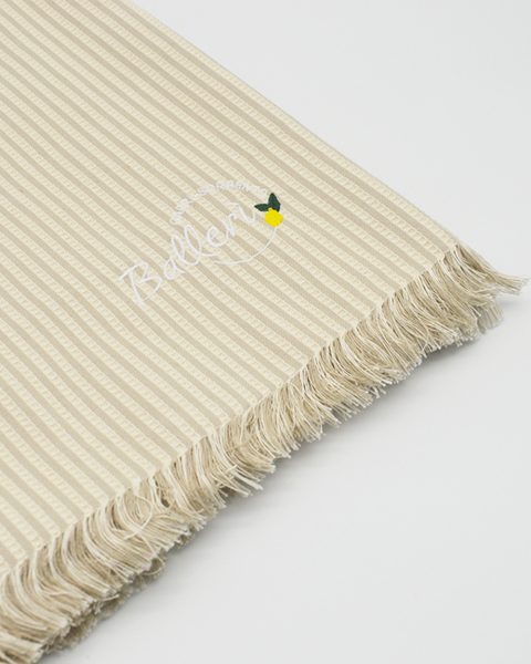 Telo mare Marina - cotone - righe beige 2