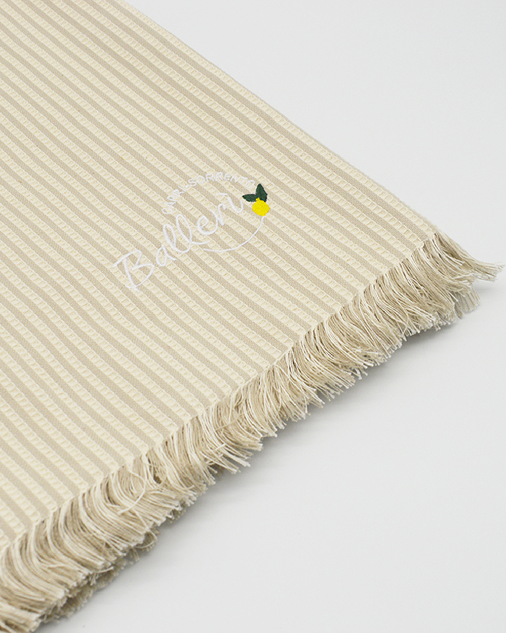 Telo mare Marina - cotone - righe beige 2