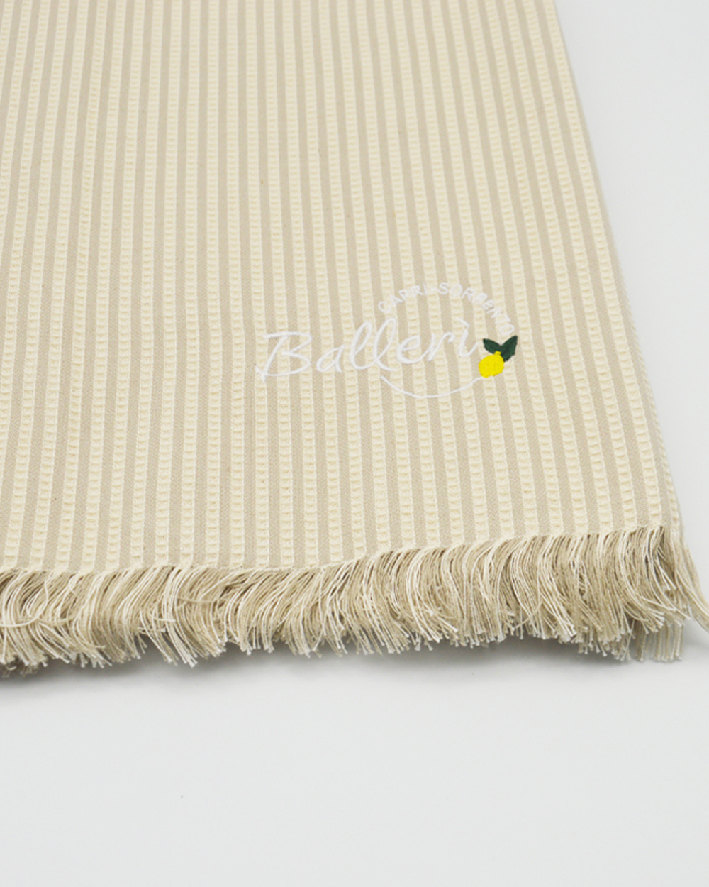Telo mare Marina - cotone - righe beige1 1